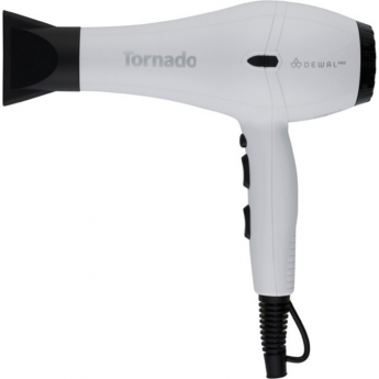 Фен DEWAL PRO TORNADO, белый, 2300Вт, ионизация, 2 насадки Фен DEWAL PRO TORNADO, белый, 2300Вт, ионизация, 2 насадки